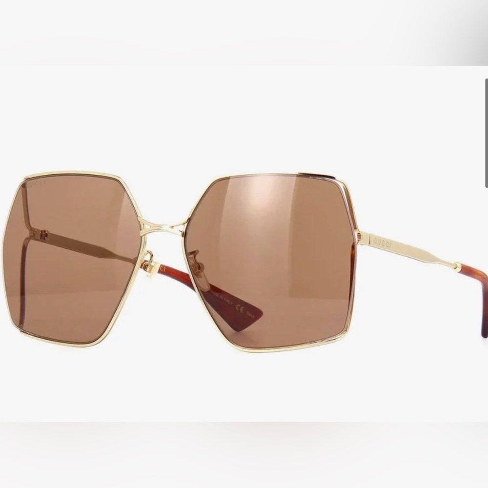 Gucci Sunglasses GG0817S 65mm with gold/brown lens. - Picture 5 of 7